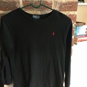 Boy’s Ralph Lauren Black Long Sleeve Jersey Shirt